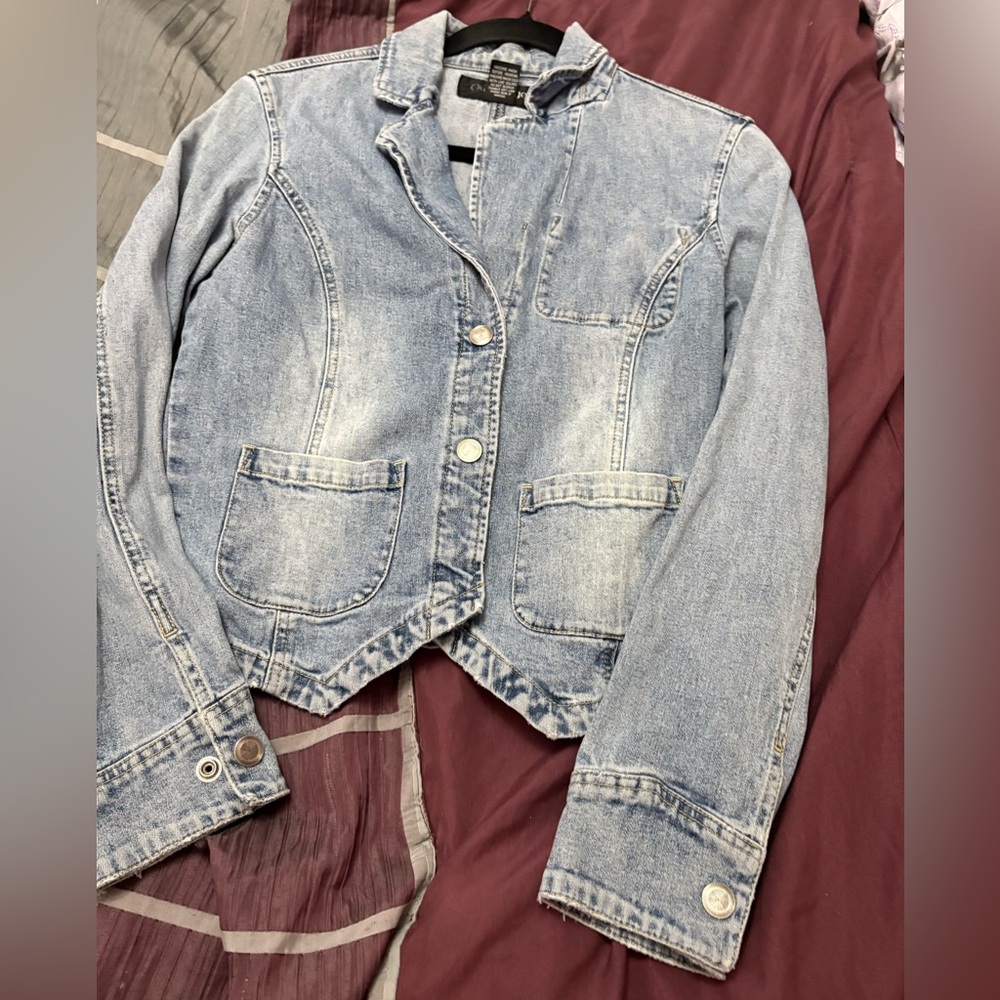 Outer Edge Light Blue Jean Jacket. Size X-Small.